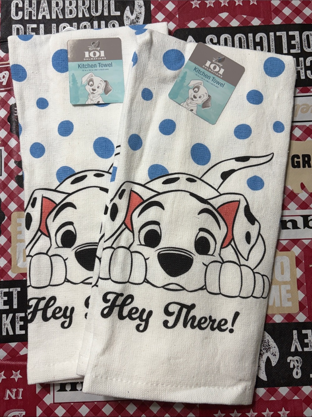 2 Disney 101 Dalmatians kitchen towels